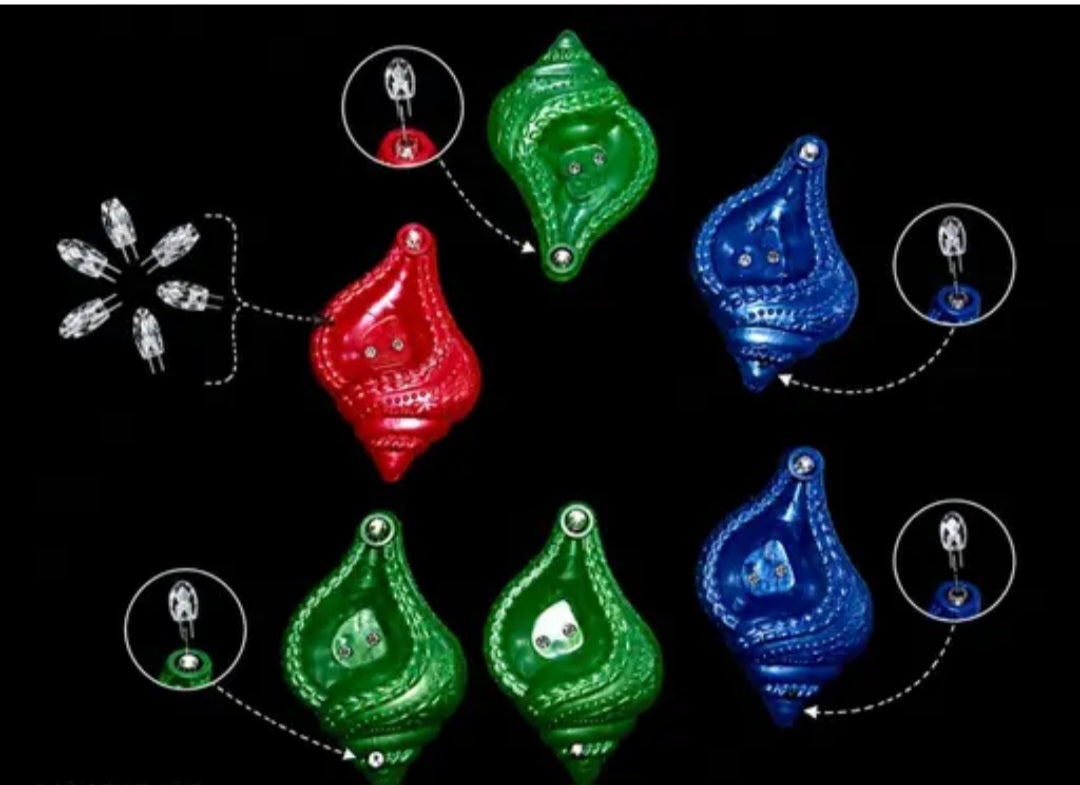 Water Sensor LED Shankh Diyas for Diwali (Pack of 12) - Smokeless, Flameless & Reusable